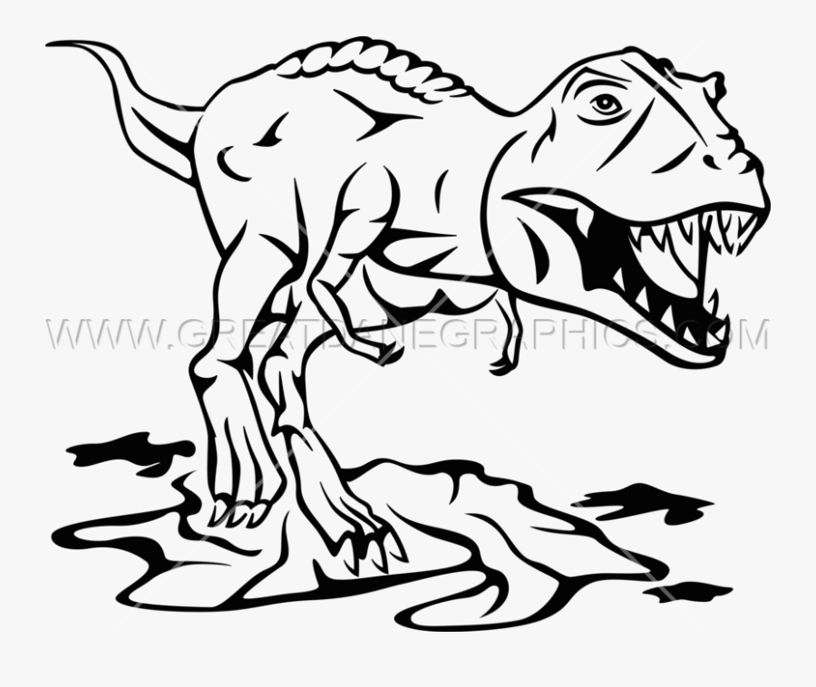 T Rex Clipart - Trex Black And White, Transparent Clipart