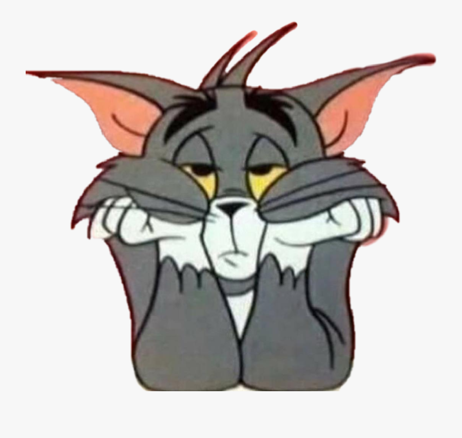 #depression #tumblr #sad #depressing #tumblrgirl #tomandjerry - Tom And Jerry Tom Bored, Transparent Clipart