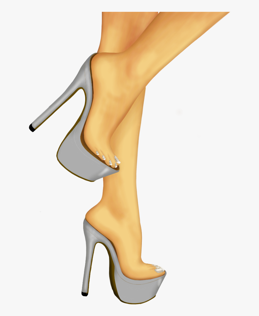 Drawing Legs Heel Basic Pump - Basic Pump, Transparent Clipart