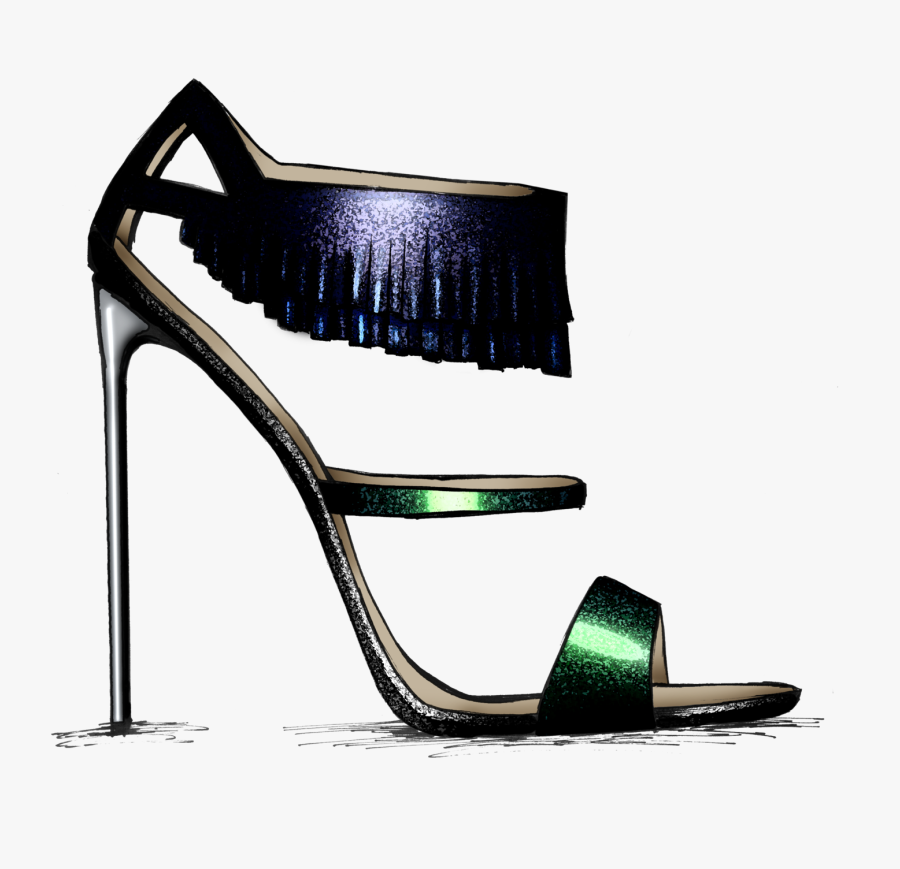 Transparent High Heel Outline Clipart - Basic Pump, Transparent Clipart