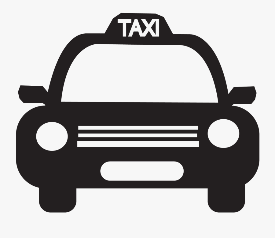 Taxi Vector Png - Taxi Clipart Black And White, Transparent Clipart