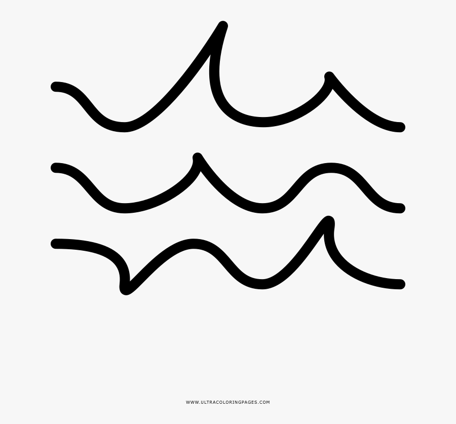 Windy Sea Coloring Page, Transparent Clipart