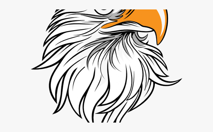 Transparent Eagle Head Clipart Black And White - Eagle Drawing Easy, free.....