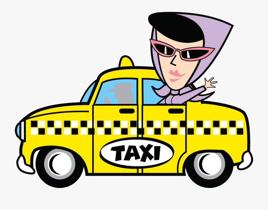 Taxicabs Of New York City Yellow Cab Clip Art - Woman In Speeding Car, Transparent Clipart