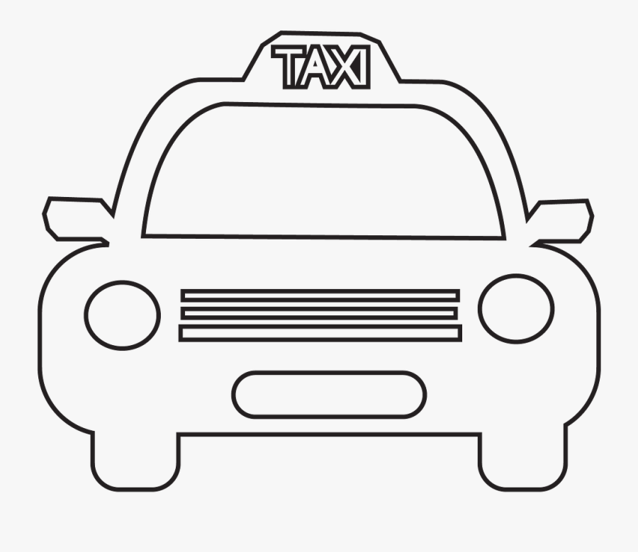 Taxi Icon Auto Automobile Banner Png Image Clipart - Line Art, Transparent Clipart