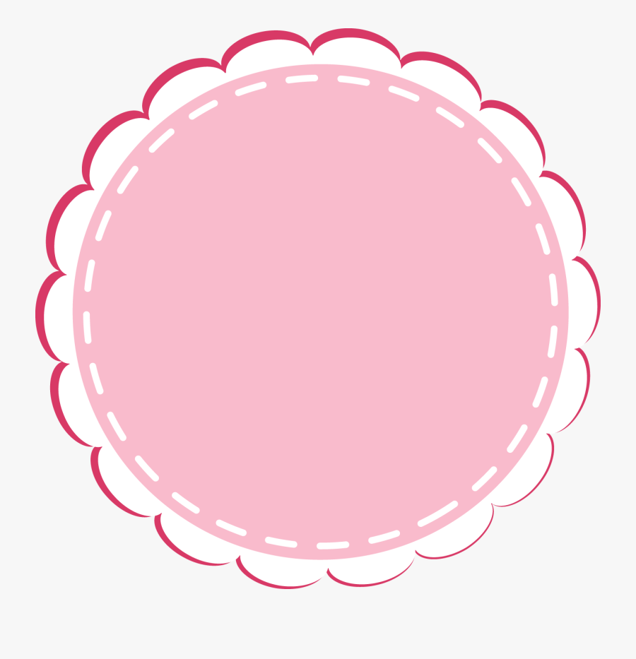 Cute Studios Lace Column Ocean Bakery Circular Clipart - Pink Cute Circle Border, Transparent Clipart