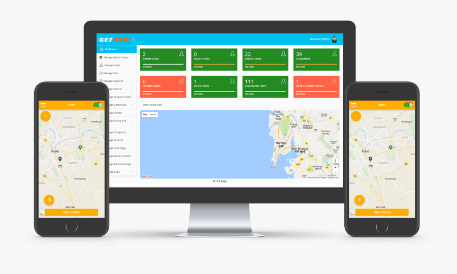 Exclusive Taxi Booking App To Give Your Business A - Admin Panel For Taxi, Transparent Clipart