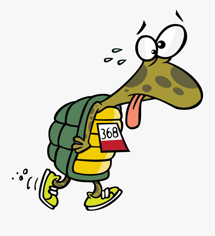 Tired Clipart Tired Runner - Running Turtle, Transparent Clipart