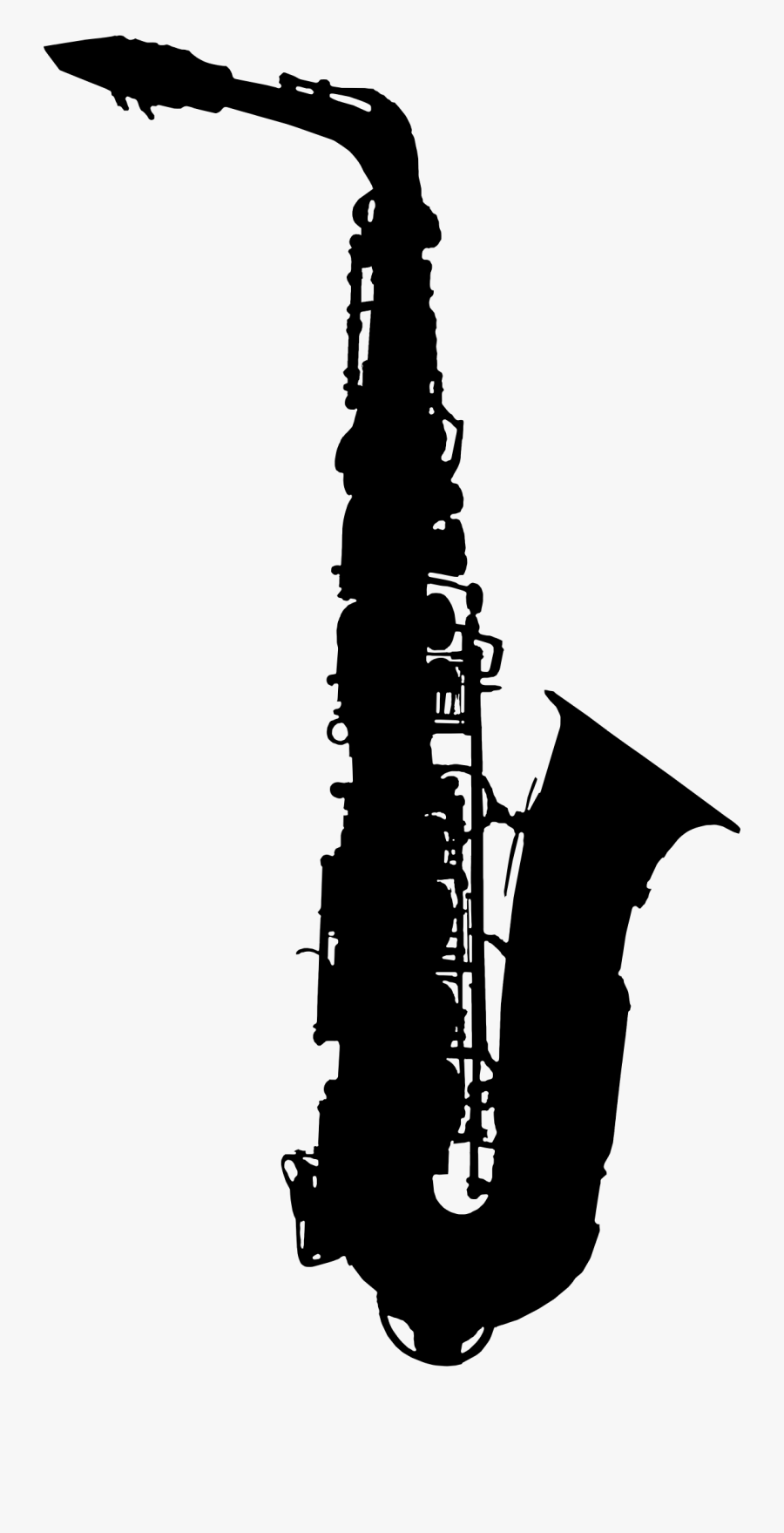 Clip Art Collection Of Free Drawing - Saxophone Silhouette Clip Art, Transparent Clipart