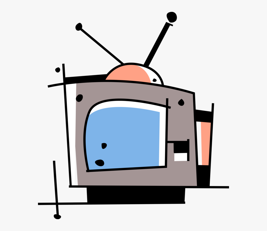 Vector Illustration Of Television Or Tv Set Telecommunication, Transparent Clipart