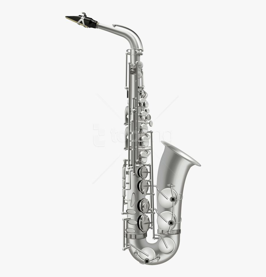 Silver Sax Png, Transparent Clipart