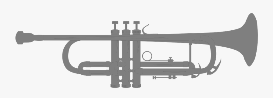 Trumpet Silhouette Musical Instruments Clip Art - Trumpet Clip Art, Transparent Clipart
