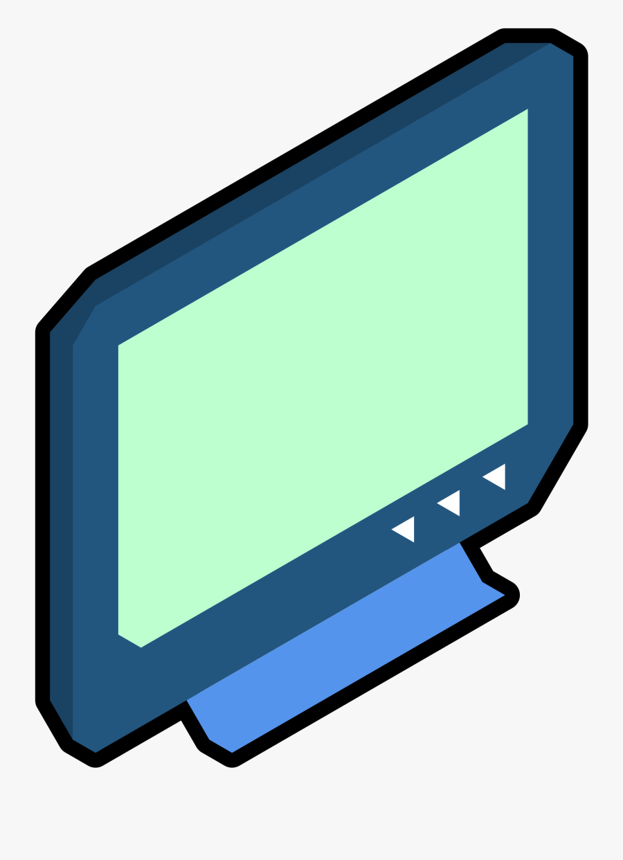 Clipart - Isometric Tv - Tv Png Isometric, Transparent Clipart