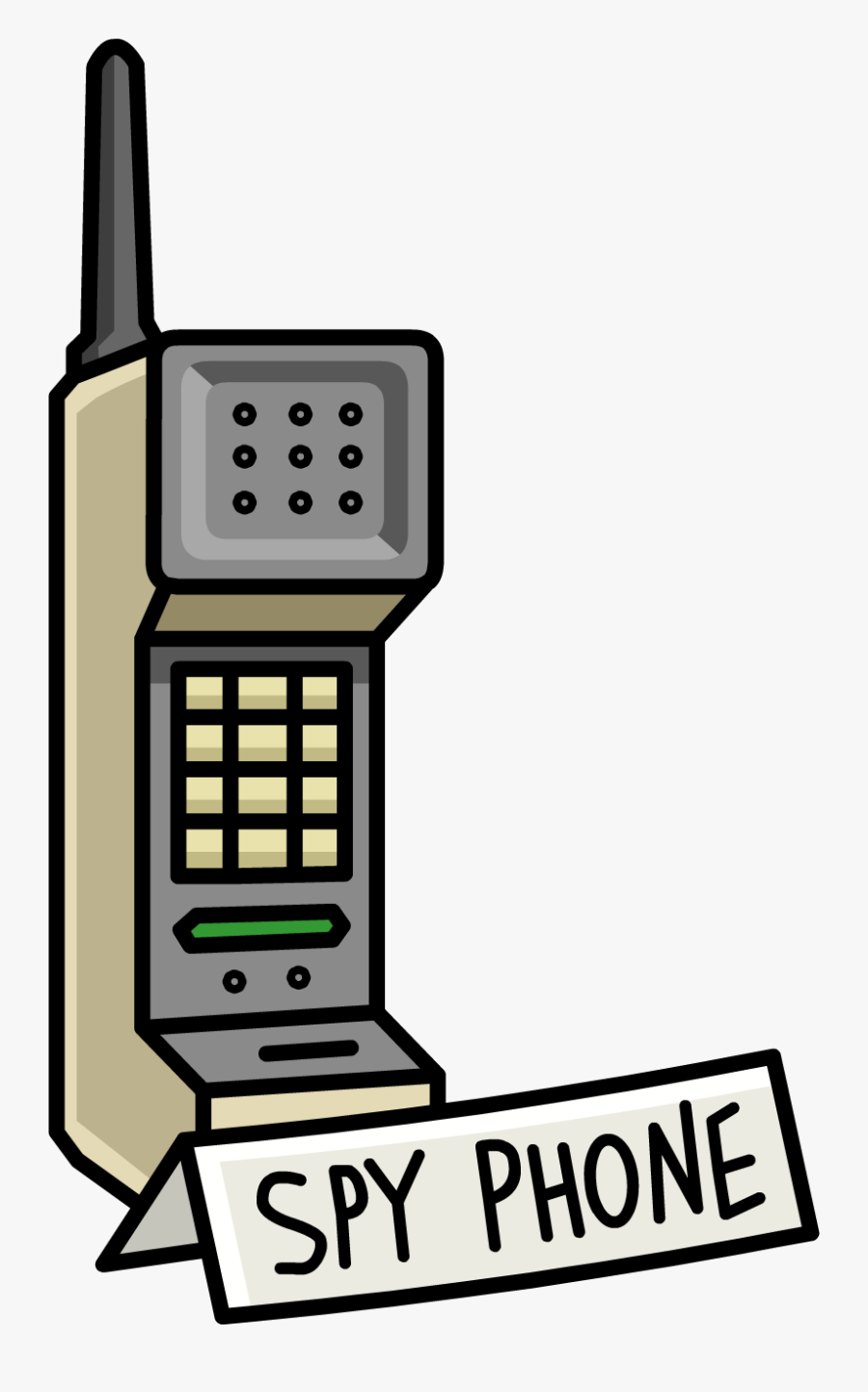 Old Spy Phone - Motorola Dynatac 8000x Clipart, Transparent Clipart