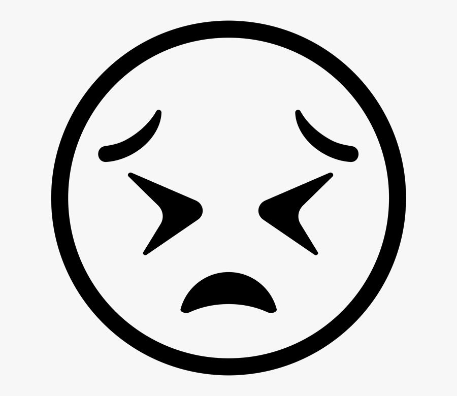 Transparent Sleepy Emoji Png - Tired Emoji Black And White, Transparent Clipart