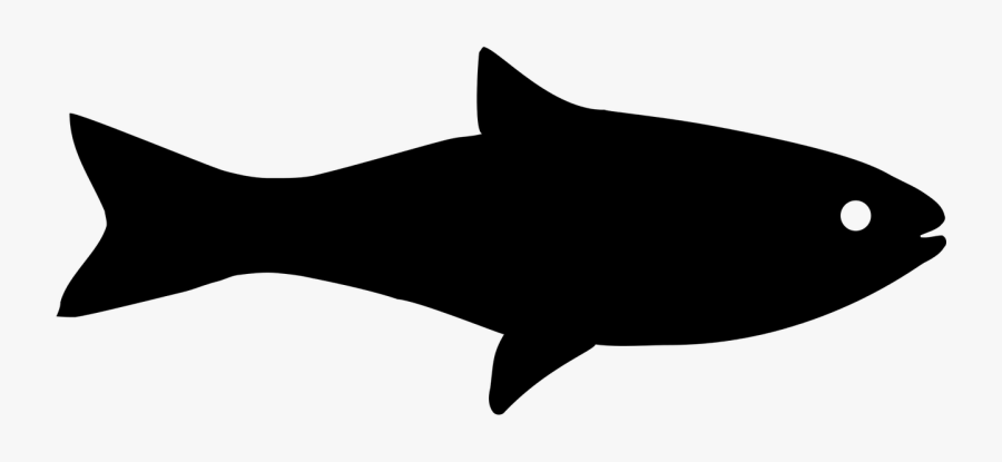 Clipart Fish Stencil - Simple Fish Silhouette, Transparent Clipart