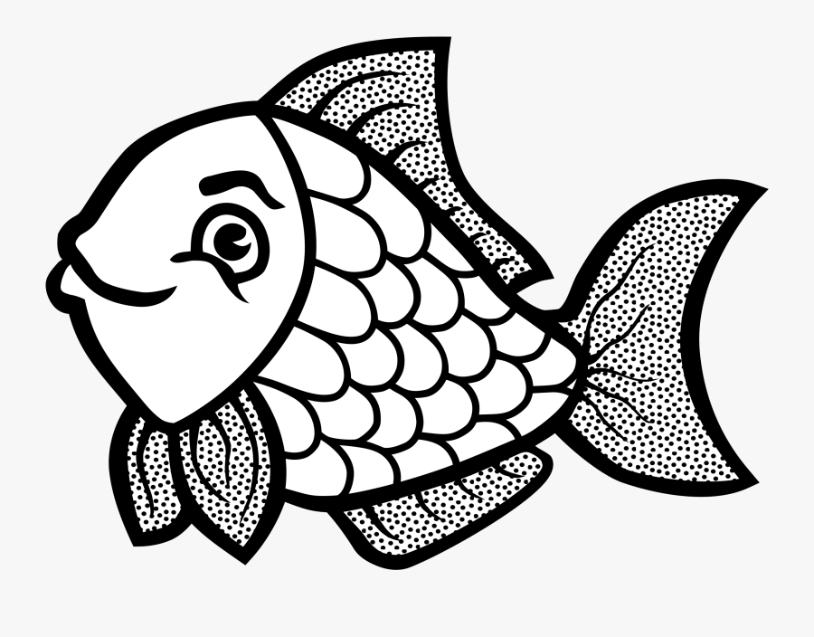 Clipart Fisch - Black And White Fish Clipart, Transparent Clipart