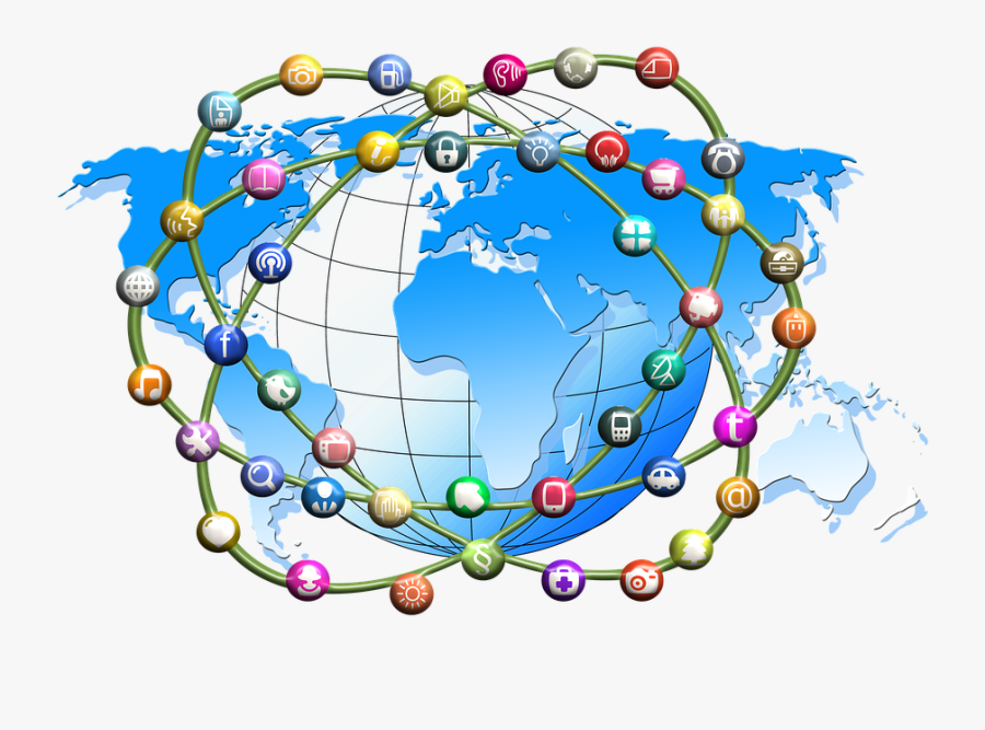 Internet Clipart Internet Network - Social Media World Png, Transparent Clipart