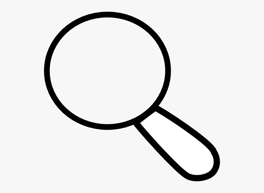 Clip Art Magnifying Glass Clipart Black And White - Line Art, Transparent Clipart