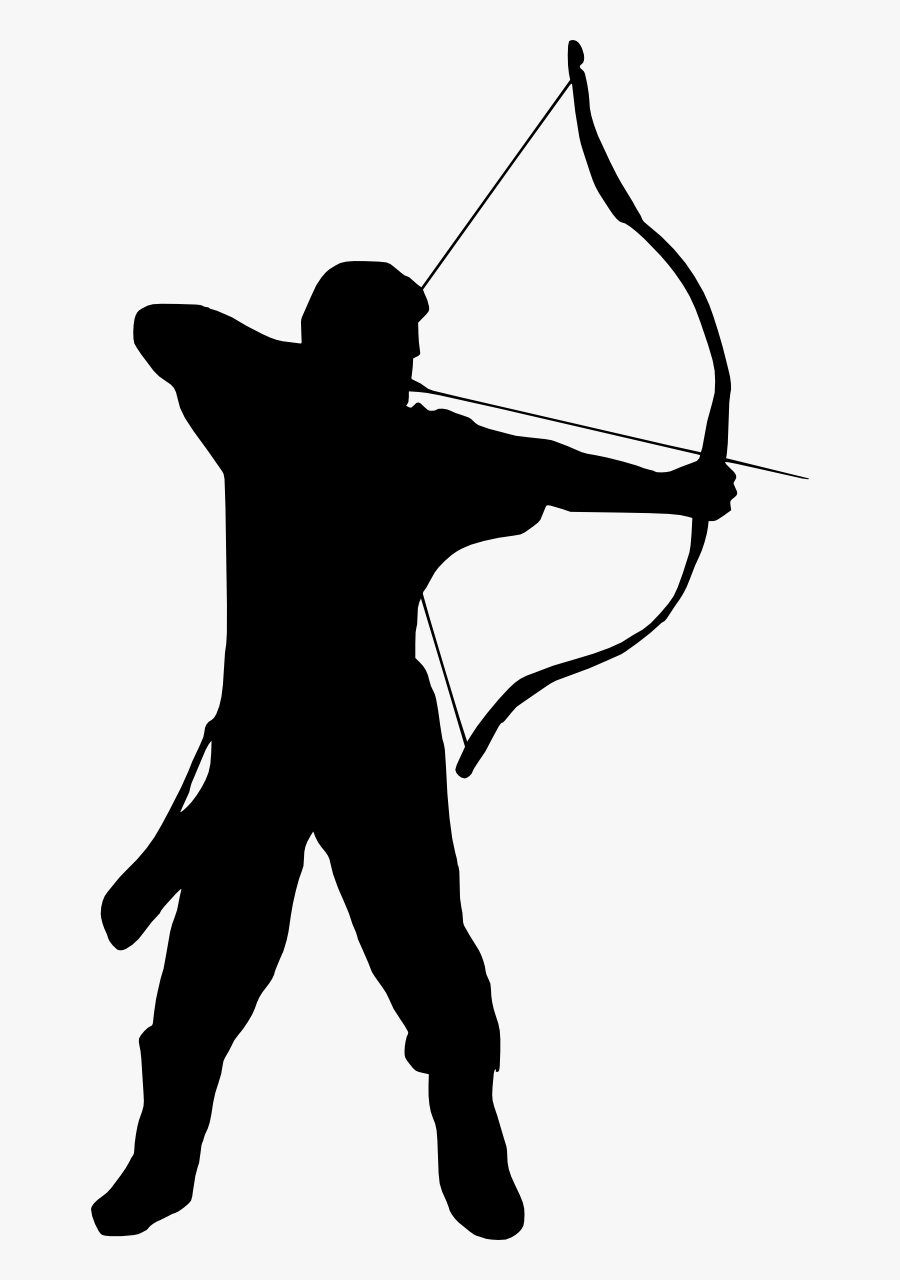 Bow And Arrow Silhouette - Silhouette Bow And Arrow, Transparent Clipart