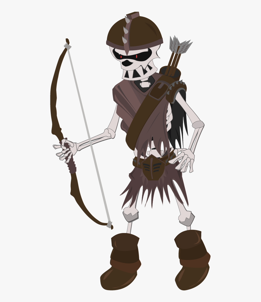 Skeleton Archer - Cartoon Skeleton Archer, Transparent Clipart