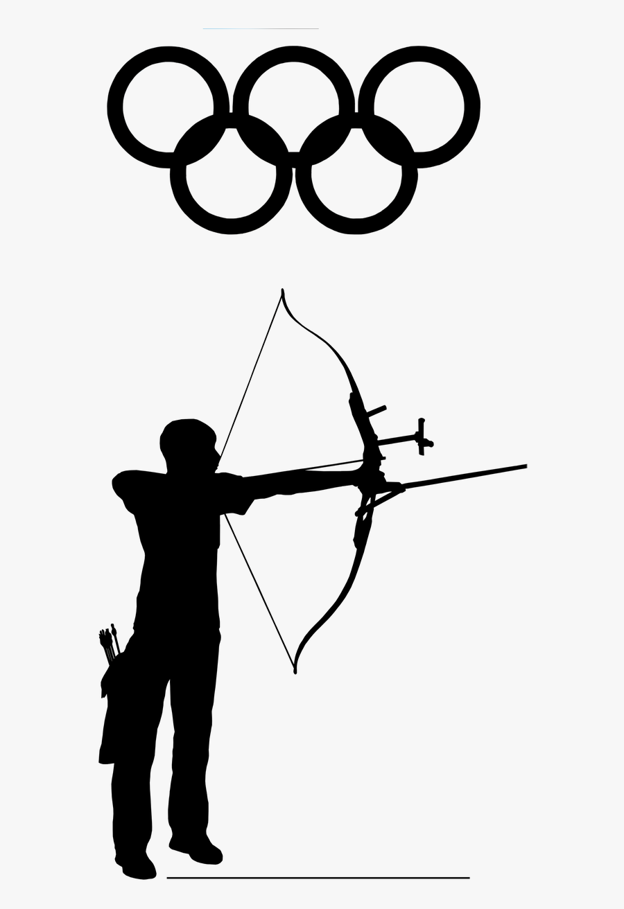 Archer Archery Olympic Sport Png Image - Archer Black And White, Transparent Clipart