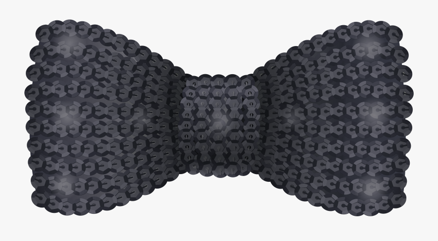 Black Sequin Bow Transparent Clip Art - Gold Bow Tie Png, Transparent Clipart