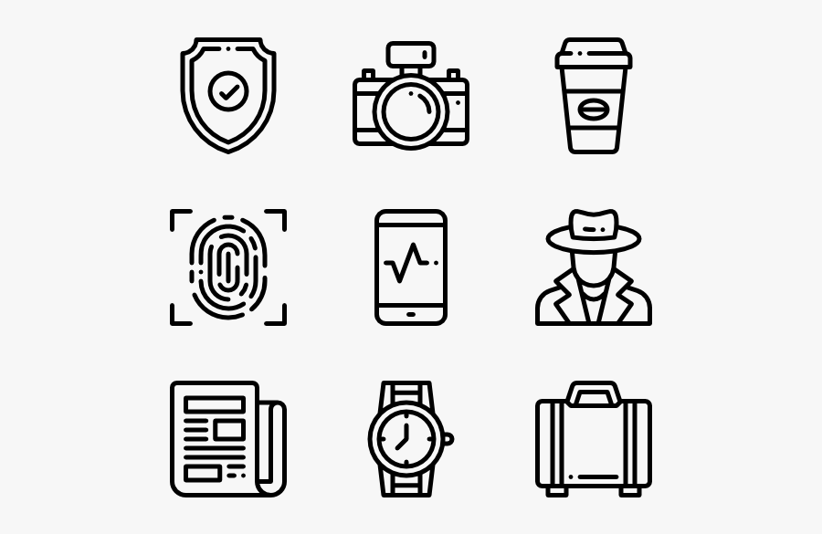 Private Detective - Kindergarten Symbols, Transparent Clipart
