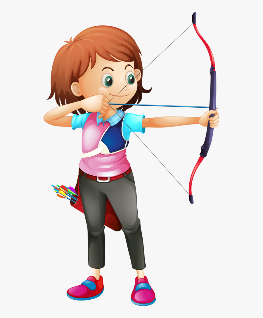 Archery Girl Clipart, Transparent Clipart