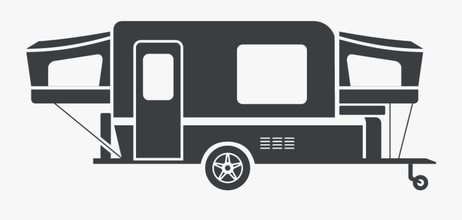 Clipart Tent Caravan Tent - Tent On Wheels Icon, Transparent Clipart