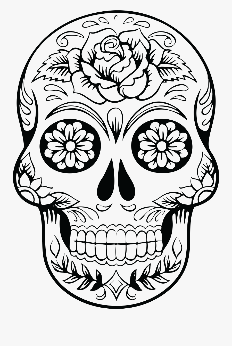 Sugar Skull Pictures And Cliparts, Download Free - Free Sugar Skull Png, Transparent Clipart