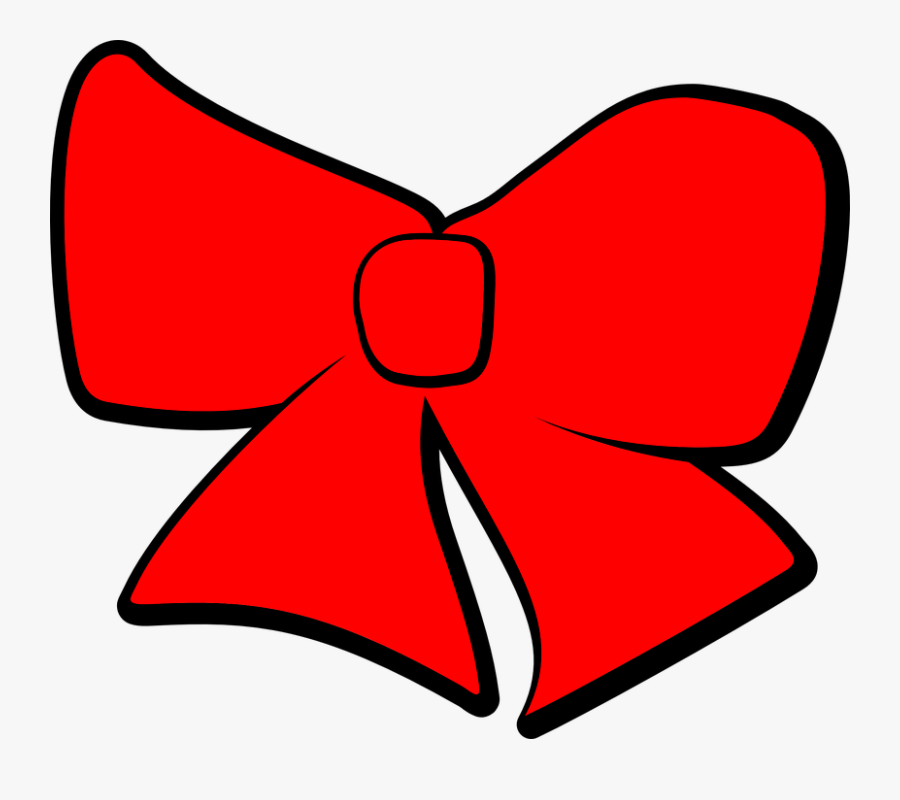 Bow Clipart Girl Bow - Red Hair Bow Clipart, Transparent Clipart
