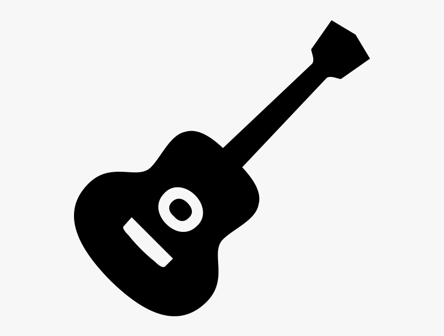 Ukulele Clipart Black And White - Guitar Icon Vector, Transparent Clipart