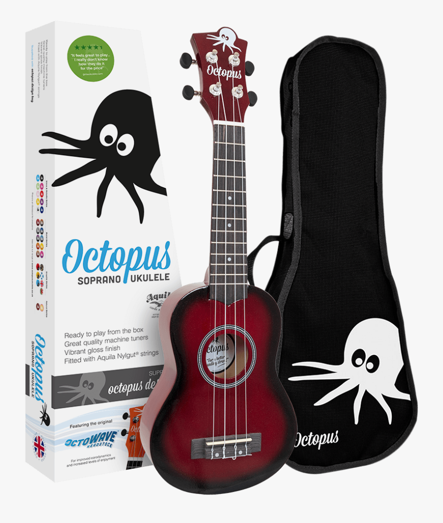 Octopus Ukulele Outfit, Transparent Clipart