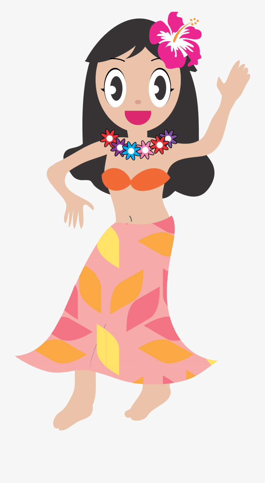 Cartoon Hula Dancer Png, Transparent Clipart