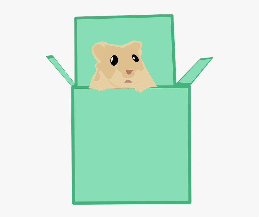 Transparent Hamster Clipart - Hamster In A Box Clipart, Transparent Clipart