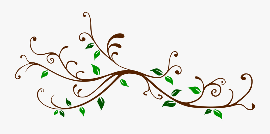 Art,text,twig - Stem And Leaf Design, Transparent Clipart