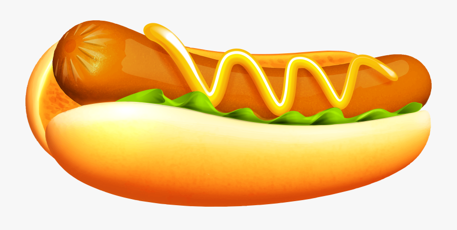 Hotdog Clipart Food - Transparent Background Hotdog Clipart, Transparent Clipart