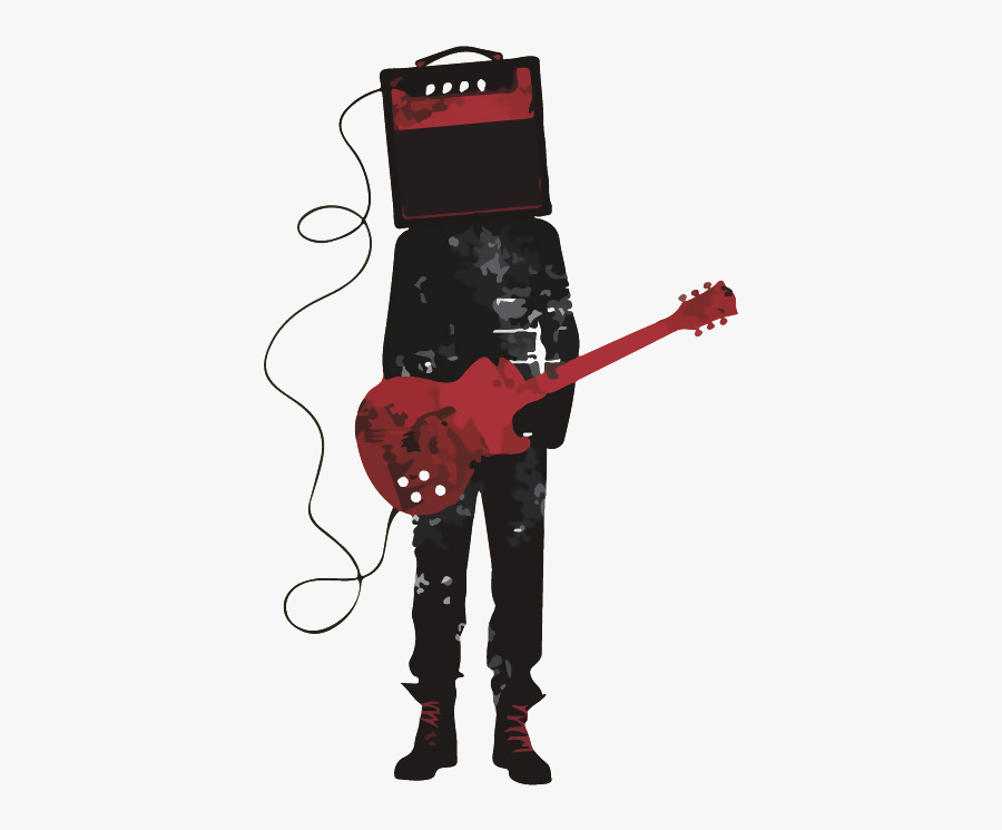Guitar Electric Ukulele T-shirt Speaker The Playing - Man With Guitar Png, Transparent Clipart