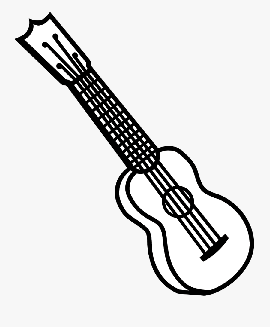 Ukulele - Ukulele Clipart Black And White Png, Transparent Clipart