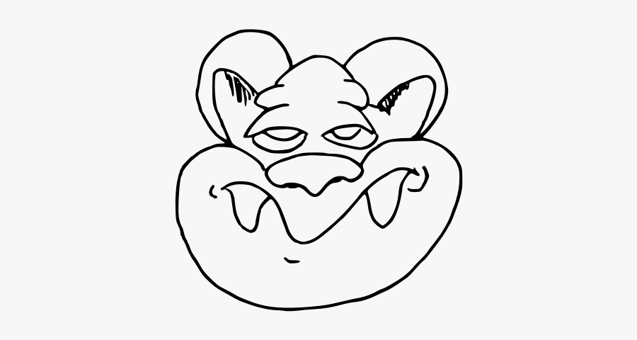 Free Clipart - Black And White Troll's Head Clipart, Transparent Clipart