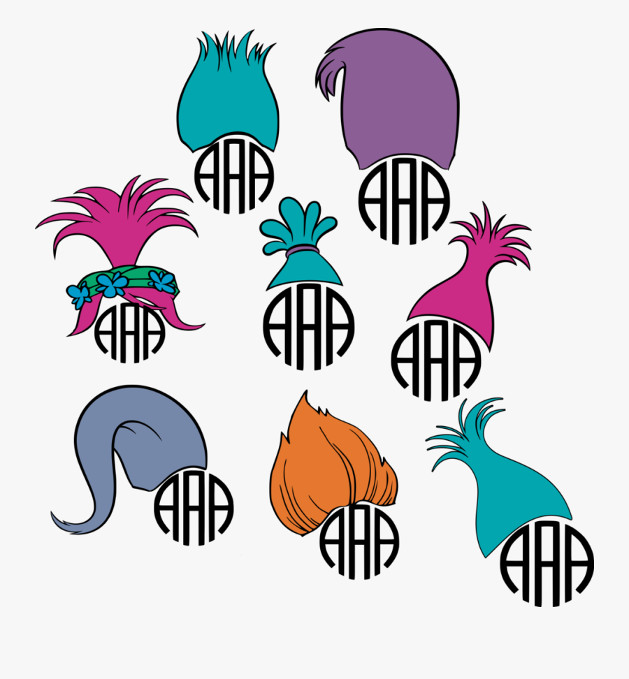 Appreciation Svg Frames Trolls - Troll Hair Cut Out, Transparent Clipart
