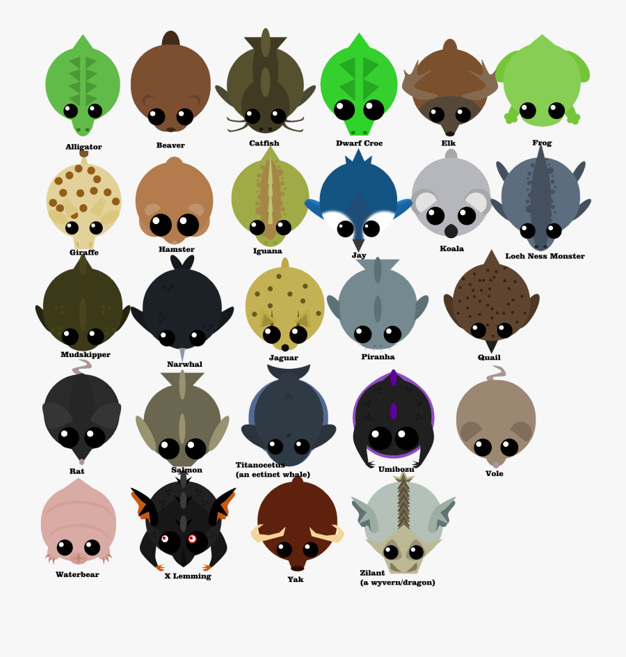 New All Animals A Z Mope Io Of Custom They Work In - Mope Io All Animals, Transparent Clipart