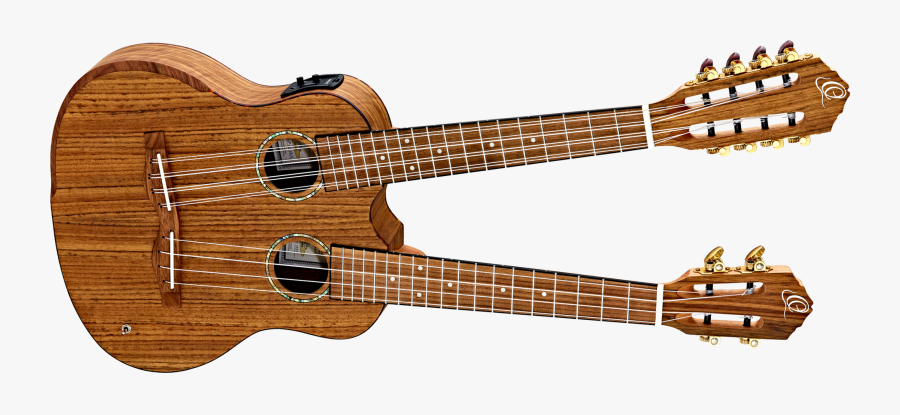 Ortega Guitars - Ortega Hydra Double Neck Ukulele, Transparent Clipart
