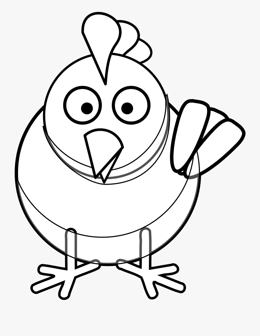 Chicken Round Black White Line Art Food 555px - Mi Smo Pilići, Transparent Clipart