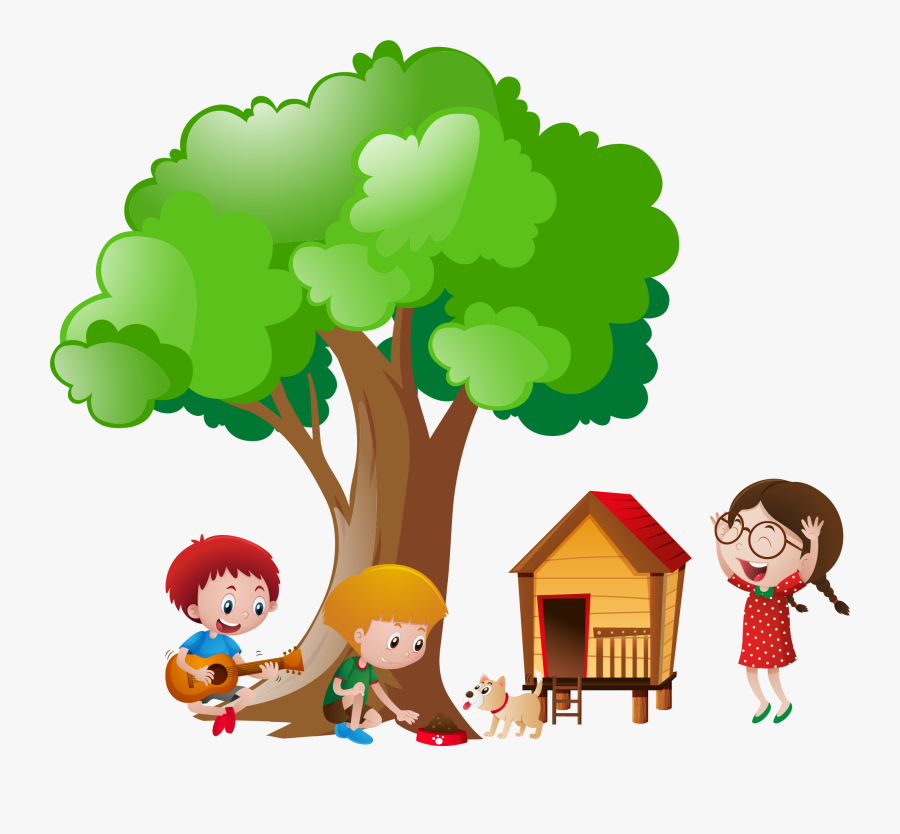 Tree Shrub Clip Art - Kangaroo Under The Tree, Transparent Clipart