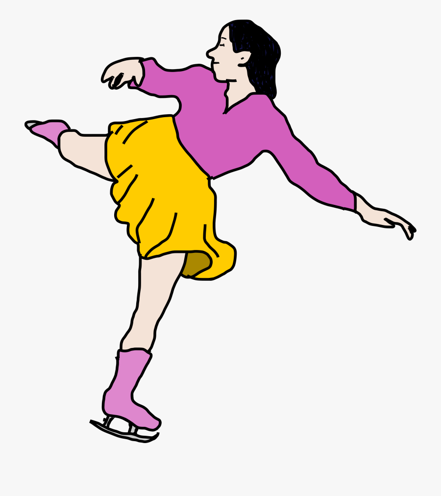 Ice Skating Woman - Roller Skating, Transparent Clipart