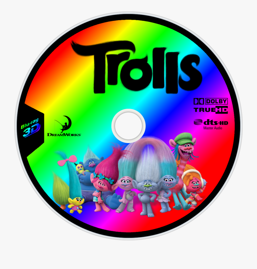 Trolls 3d Disc Image - Trolls Toppers, Transparent Clipart