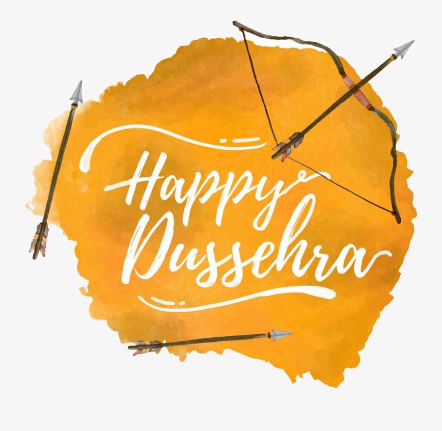 Dussehra Png Free Background - Happy Dussehra Text Png, Transparent Clipart