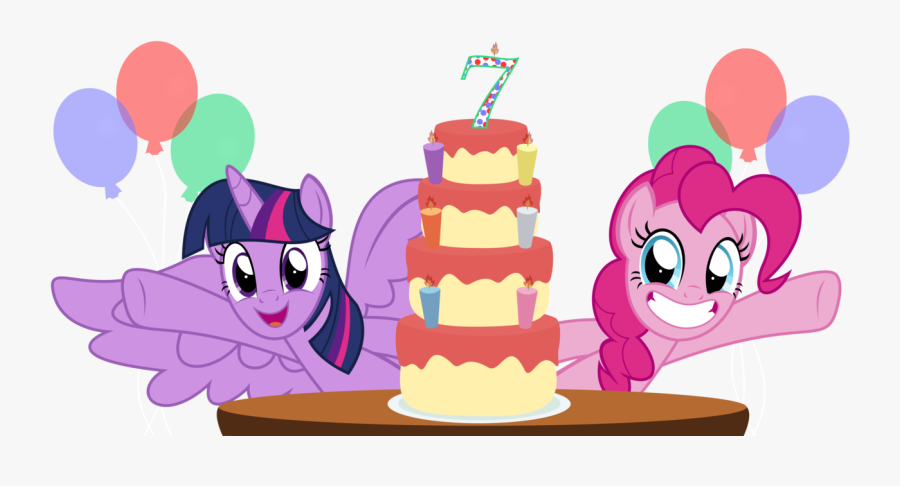 7 Clipart Birthday Cake Candle - Pinkie Pie And Twilight Sparkle Birthday, Transparent Clipart